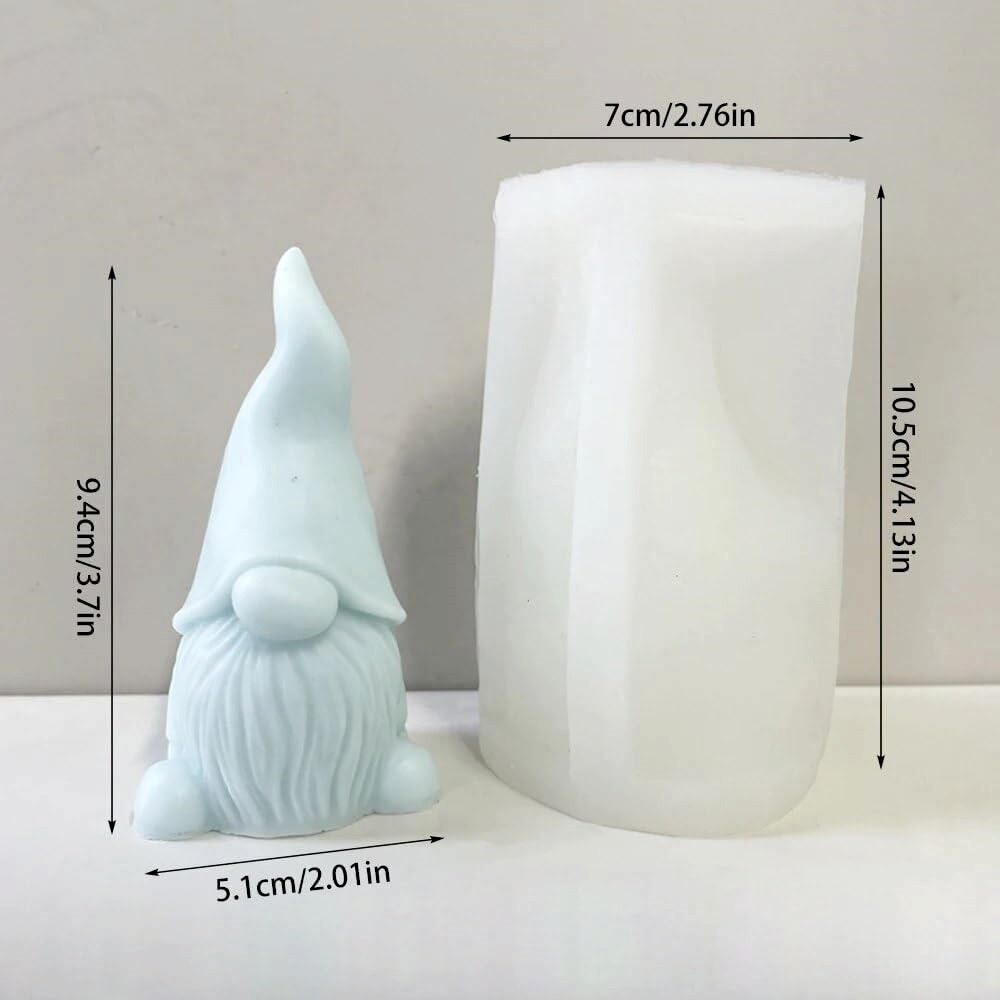 3D Gnome Candle Silicone Mold DIY Soap Polymer Clay Plaster Epoxy Resin Mould Christmas Decoration Gifts Home New Year Decors