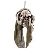Halloween Skull Head Decor Plastic Realistic Human Skull Figurine for Graveyard Scene Haunted House Bar Home Table Decorations