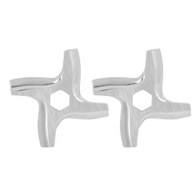 2 PZ Lama Tagliente per Tritacarne Acciaio Inossidabile Universale Lama di Ricambio per Tritacarne Elettrico