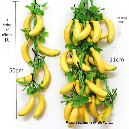 Farmhouse Restaurant Decor: Artificial Fruit Vine with Peaches, Apples, and Bananas.