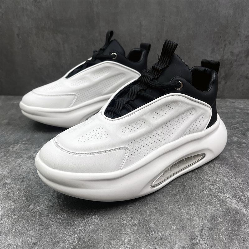 Fashion Sneakers Men Designer Air Cushion Sport Shoes Fashion Casual Leather Mesh Breathable Height Increased Flat Platform Shoes