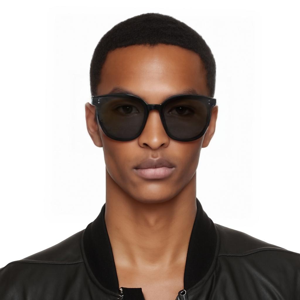 Gentle Monster Myma-01 Square Sunglasses With Letter Engraving Unisex Sunglasses Black MYMA-01