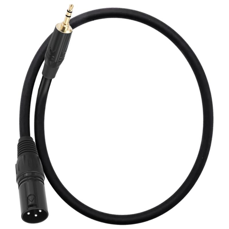 

Balanced 3.5mm to 3Pin Male Cable Durability Metal Plugs for Microphones Mixers and Recorders Wide Applications