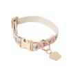 Charm Embroidered Collar Lead Dog Collar for Small Dogs Popular Brand for Toy Poodles and Chihuahuas Monchéri [Flower + Set] (FREE/Pink) Cute,