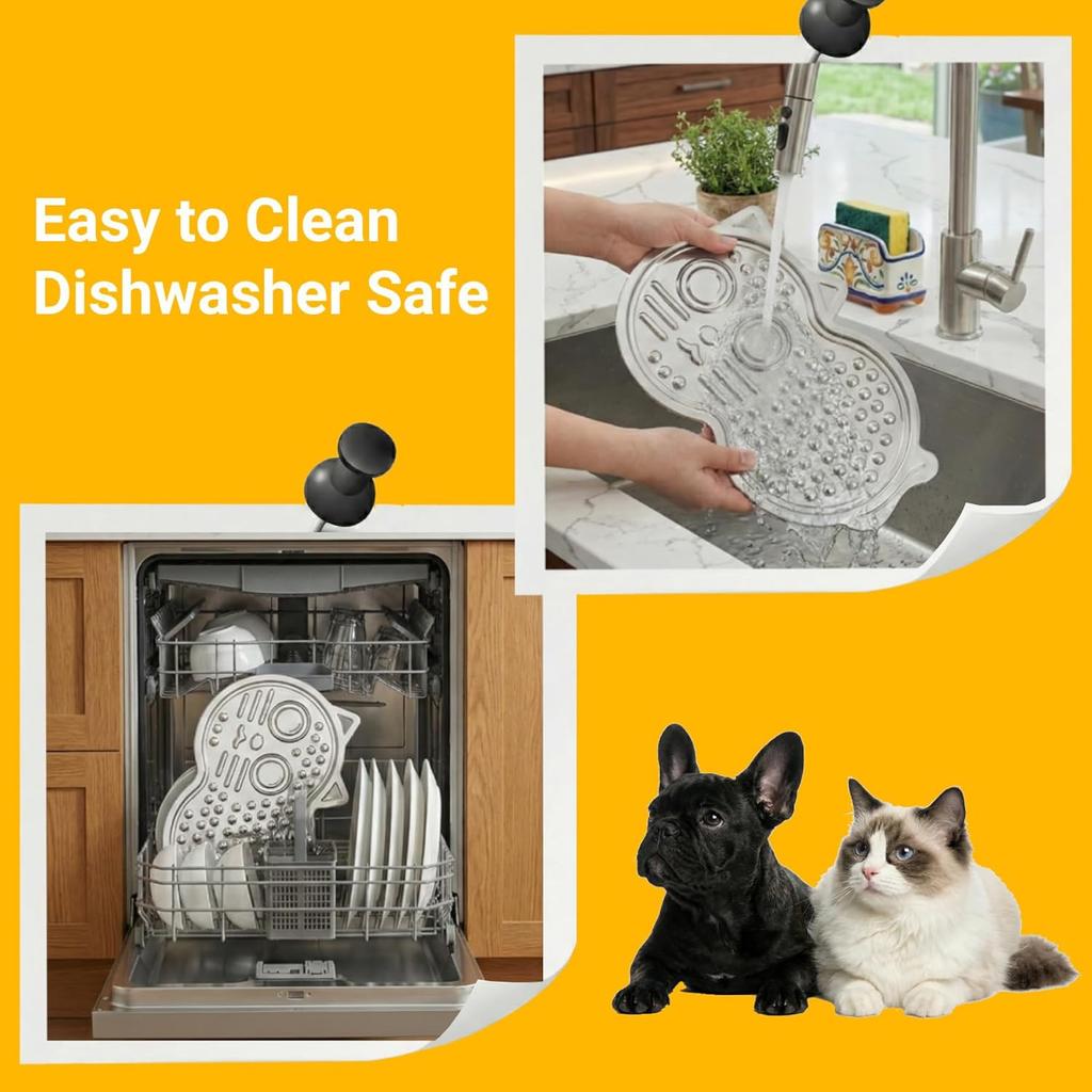 Heavy Duty Stainless Steel Lick Mat for Dogs & Cats – 15" x 10" Extra Large Chew Proof Slow Feeder with Suction Cups, Metal Licking Pad for Anxiety