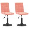 Dining Chairs 2 Pcs Swivel Pink Velvet