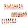 Nail Piece Wear Nail Halloween Nail Art Spider Rhinestone Spider Web White Ghost Pumpkin Press on nails