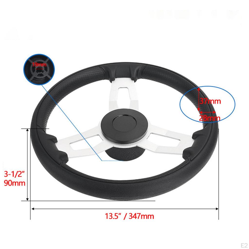 Boat Steering Wheel 13.66 inch Dia Premium Equipment Comfort Repair Parts Easy to Install