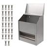 10L Stainless Steel Chicken Feed Trough Bird Drinking Poultry Diet Tool Quail Drinking Cage Pigeon Feeder Duck Food Bowl