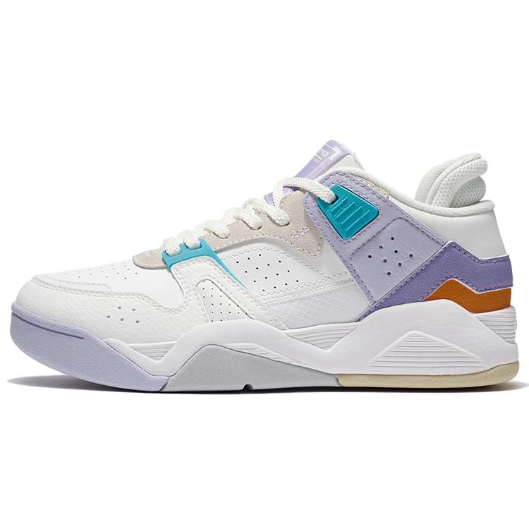 

Li Ning Abrasion Resistant Low top Vintage Basketball Shoes Women s White Purple AGBS032-1 35