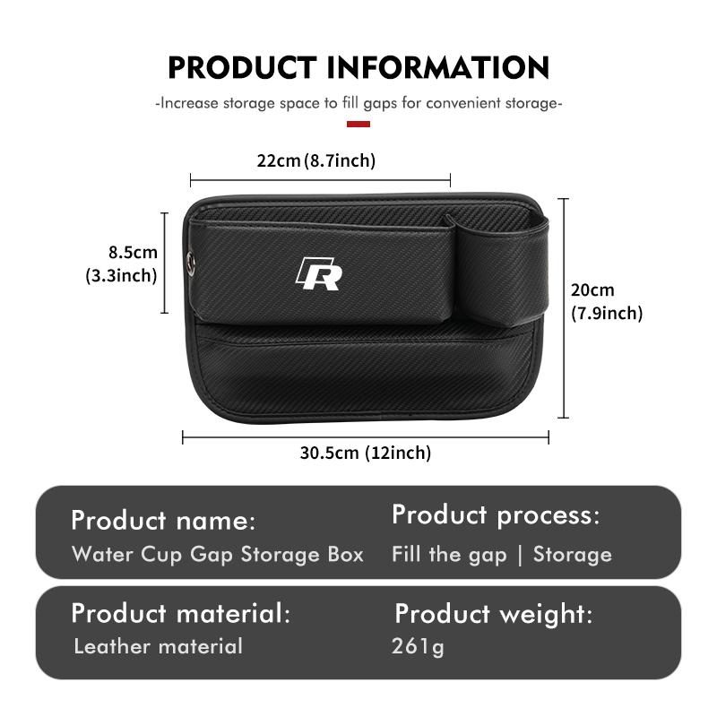 Car Seat Gap Organizer Storage Box Console Crevice Cup Holder For Volkswagen VW Mk6 CC B5 B6 B7 Golf 4 5 6 7 Scirocco Sagitar Ru0