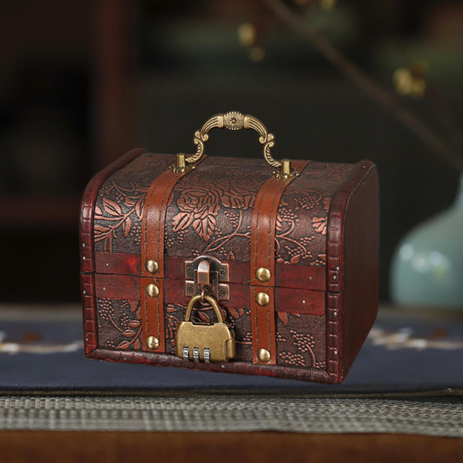 

Шкатулка для украшений Кейс Сувенир Подарок Элегантная Запирающаяся Безделушка для Ожерелий Колец Style A