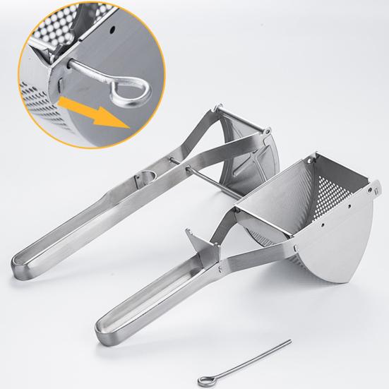 Potato Masher Food Grade Rust-proof Stainless Steel All-Purpose Manual Potato Carrot Presser for Home