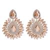Luxury Droplet Earrings Crystal Sunflower Earrings Retro Rhinestone Ear Drop  for Lady