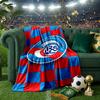 Football Strasbourg Crest Blanket Lightweight Ideal Bedding Blanket Perfect for Travel, Camping, Living Rooms, Offices, Sofas, Fan Christmas gift