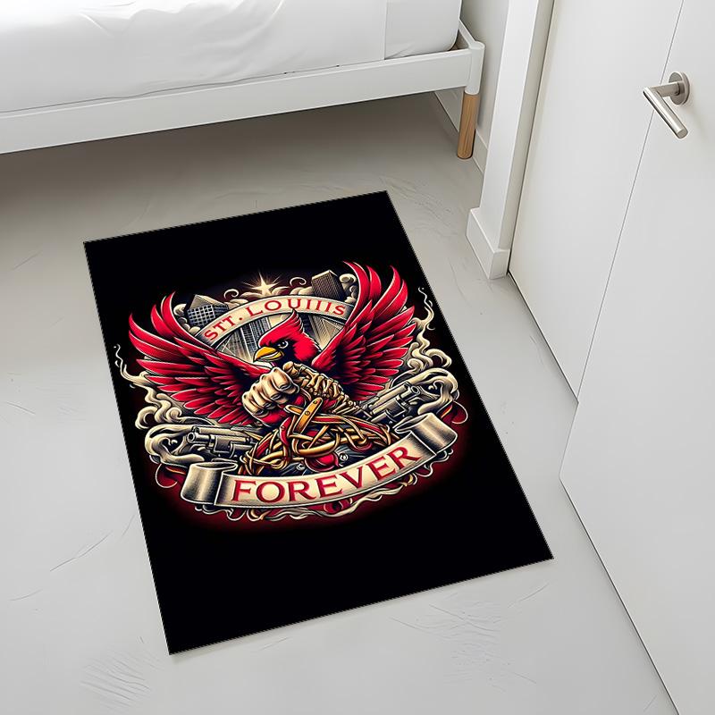 Louisville Cardinals (14) Rug Suitable For Living Rooms Bedrooms Computer Rooms Dining Areas And Placement Under Tables And Chairs Also An Ideal Choic