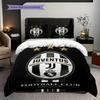 Emblema del Football Club Juventus Set da tre pezzi (1 * copripiumino + 2 * federa, senza nucleo) Copripiumino e federa Set biancheria da letto