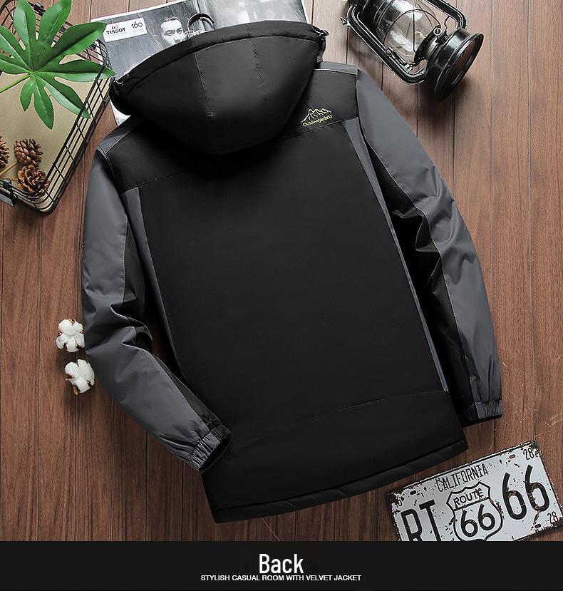 Men's Winter Outdoor Ski Jacket: Windproof, Waterproof, Insulated for Mountaineering and Fishing