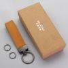 Belleterny Frosted Genuine Leather Keychain - Luxury Keyring Pendant with Logo Customization.