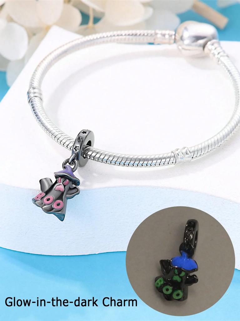 Charms Plata Copper Colors Halloween Ghost Pumpkin Beads Charm Pendant For Original Bracelet For Women Diy Jewelry Love Gift