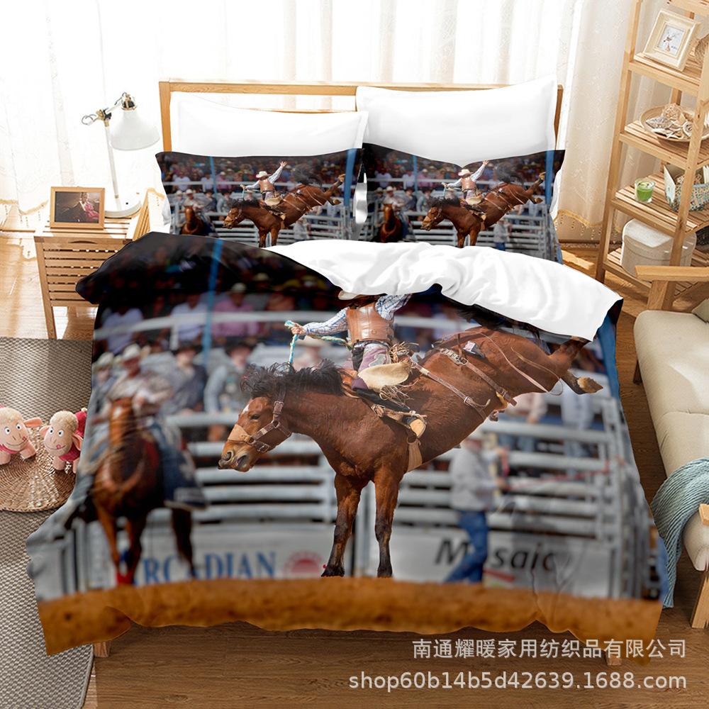 

Постельное белье с 3D цифровой печатью Набор из четырех предметов Набор из трех предметов Морской прибой Простыня Одеяло Подушка 135X200 two-piece set