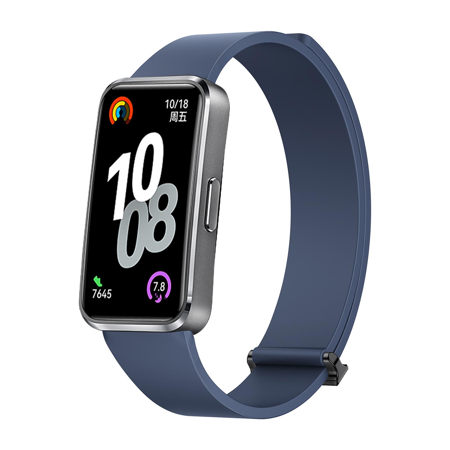 

Магнитный ремешок для Huawei Band 10/9/8 NFC Аксессуары для часов Спортивный силиконовый браслет на запястье pulseira correa Ремешки для Huawei Band 10 For Huawei Band 9 синий