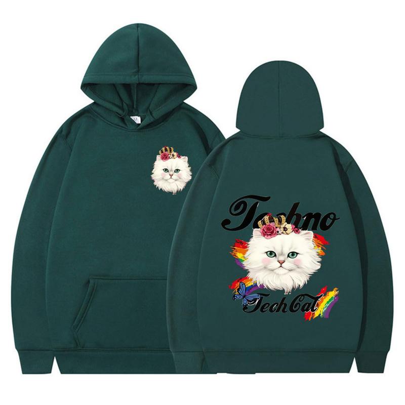 Autumn Winter Women's Hooded Sweatshirt Fashion Cute Hoodie Cartoon Print Jacket
