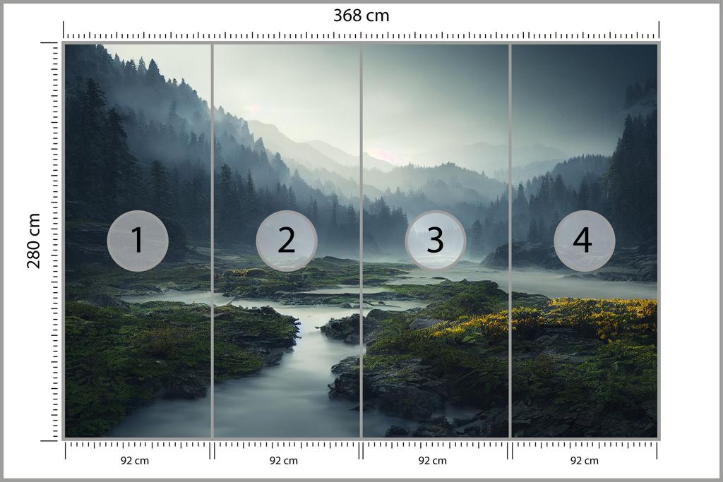 Photomural Breathtaking Landscape 4K Background Smooth Vinyl 368x280