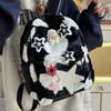 Doll Puppy And Star Decoration Spotted Plush Backpack With Capacity Large