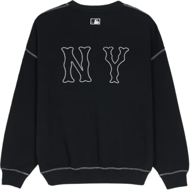 New MLB Overfit New York Yankees Coopers Logo Mega Sweatshirt Unisex Black 3AMTB0251-50BKS