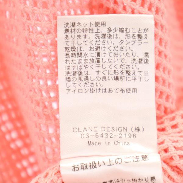 unused CLANE Long sleeve Cut 1 pink Loose mesh long-sleeved T-shirt Women Used