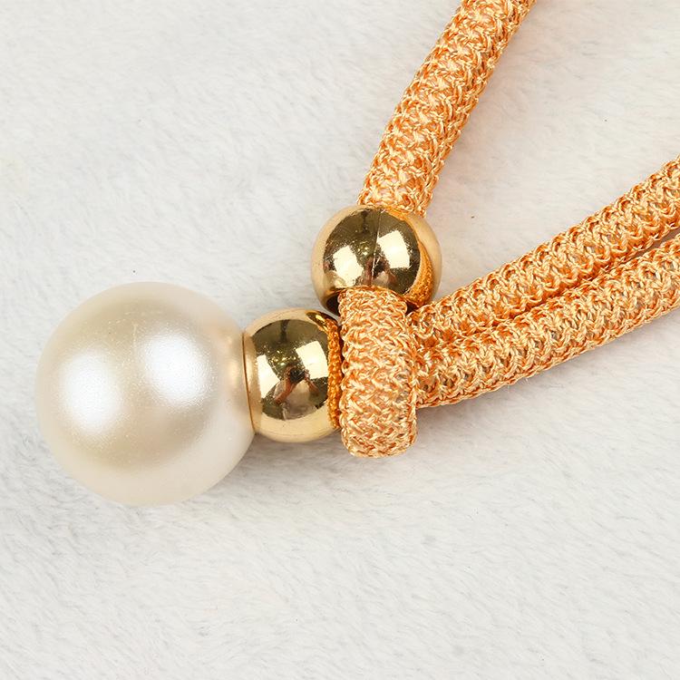 Creative Night Pearl Punch-Free Curtain Tiebacks - Simple Rope Buckle Accessories