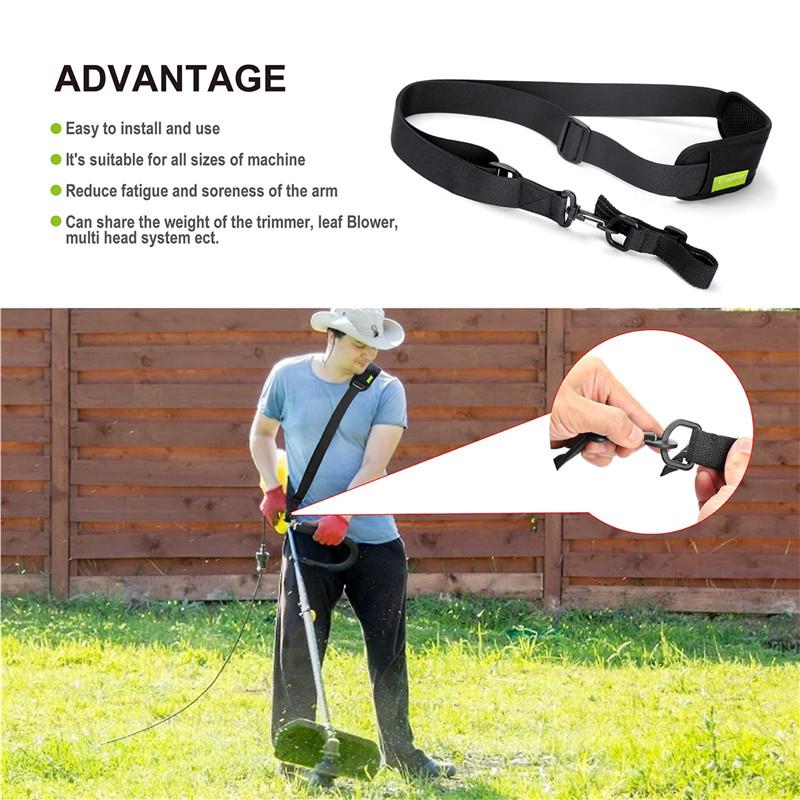 Black Gasoline Lawn Mower Strap Backpack Side Mounted Belts Work Tools Wider Thicker Straps Gardening Accessories Supplies