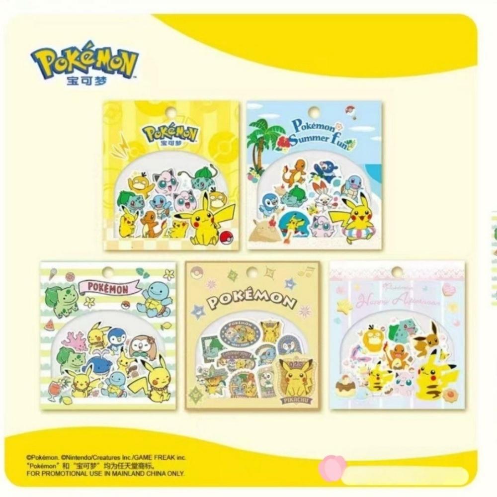 Genuine Anime Pokmon Pikachu Stickers Pack Graffiti Decals Decoration For Phone Laptop Stationery PVC Waterproof Toys Gift