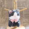 Cute Sunglasses Kitten Plush Keychain Bag Charm Soft Stuffed Animal Doll Pendant Accessory