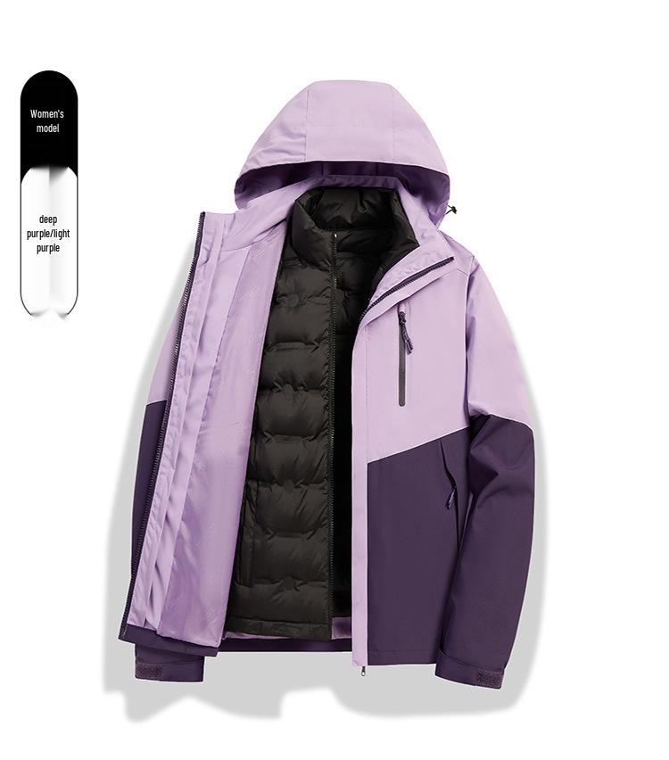 Autumn/Winter 2024 High-End Windproof Jacket with Three-Proof Fabric & 90% White Duck Down Liner for Couples