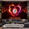 Wandtapijt met aangepaste naam, patroon van Bristol City, gepersonaliseerd bedrukt stof, wanddecoratie