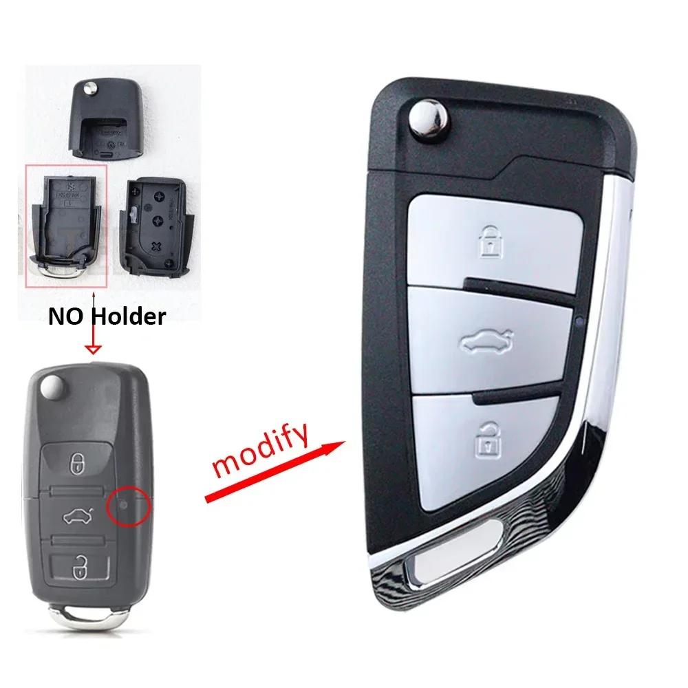 Car Key Fob Case Shell Housing for Vw B5 for Volkswagen Beetle/Caddy/Passat/Golf/Jetta/Polo/Scirocco/Tiguan/Touran/Skoda/Seat