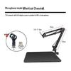 Adjustable Desktop Microphone Stand with Widened Base and Boom Arm for Phones and Tablets