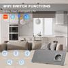 BSEED  Wifi Double 1/2/3Gang Touch Switches Smart Life Alexa Control Plus Normal Wall Power Socket EU Standard Glass Panel 228mm