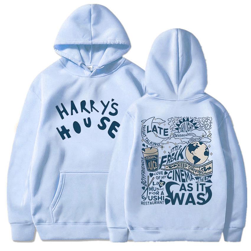 Harry's House Hettegensere for Høst/Vinter Vintage Grunge Fleece Genser med Hette Komfortable Klær Moletom Gotisk Hettegenser