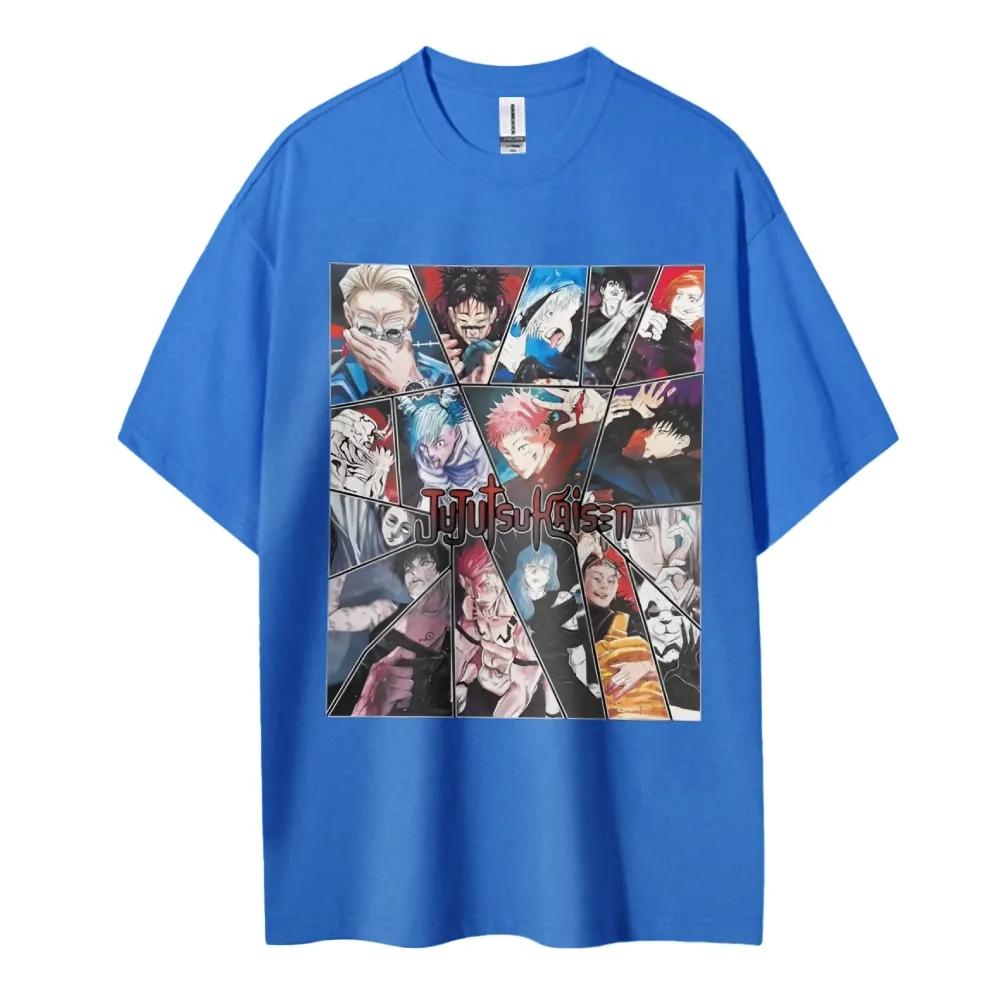Jujutsu Kaisen Cotton Unisex Round Neck Anime Tshirt Mens and Womens Boys and Girls Summer Fashion Breathable Street TShirt
