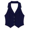 Women's Vests Halter Neck V-Neck Office Ladies Crop Tops Formal Elegant OL Waistcoat Suits Vest