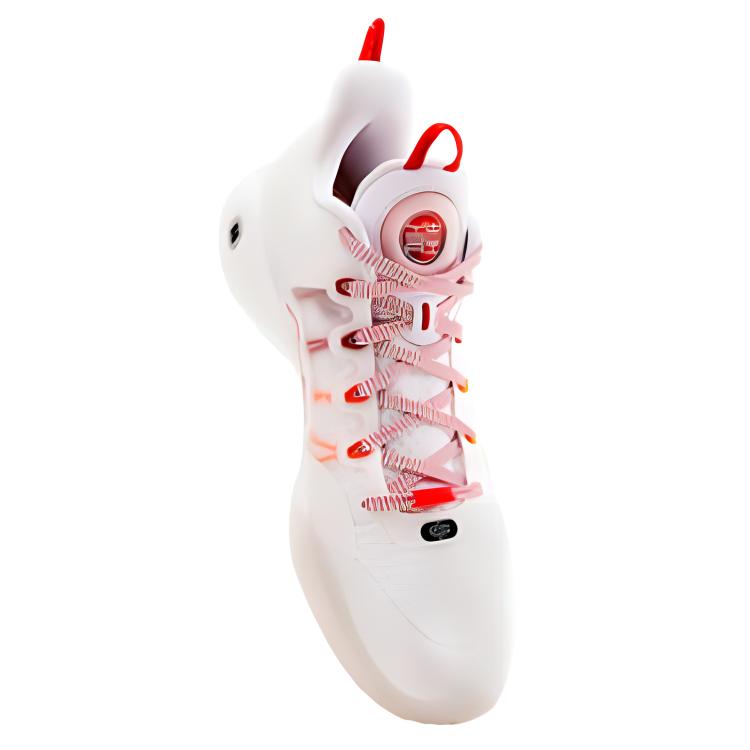 Li Ning Yu Shuai 14 Comfortable Daily Shock Absorption Wear Resistant Support Low Top Basketball Shoes Unisex sneaker White Red ABAR123-5