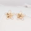 Damen Hohle Blume Ohrstecker Goldfarbe Silberfarbe Metall Blütenblätter Geometrie Persönlichkeit Ohrschmuck 2025 neu brincos