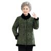 Chinese Winter Deer Velvet Coat with Fur Collar for Middle-Aged & Elderly Women