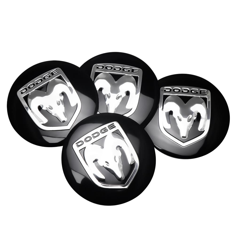 56MM 4Pcs Car Wheel Center Hub Cap For Dodge Durango Caliber Dakota Neon SXT Nitro Ram1500 Viper Badge Covers Sticker Accessorie