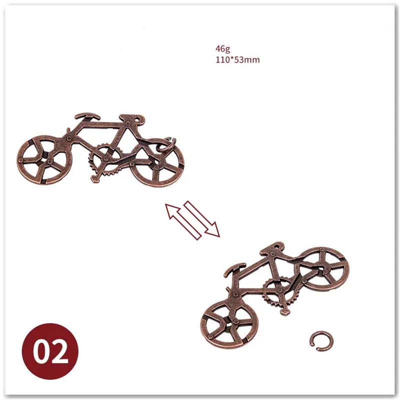 Metal 3D Jigsaw Puzzle Solving Toys Puzzle Unlocking Ring Buckle Children Adult Puzzle Games Leisure Puzzle Games