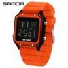 SANDA Electronic Watch Multifunctional Waterproof Sports Electronic Watch Fashion Trend Silicone Band Electronic Watch