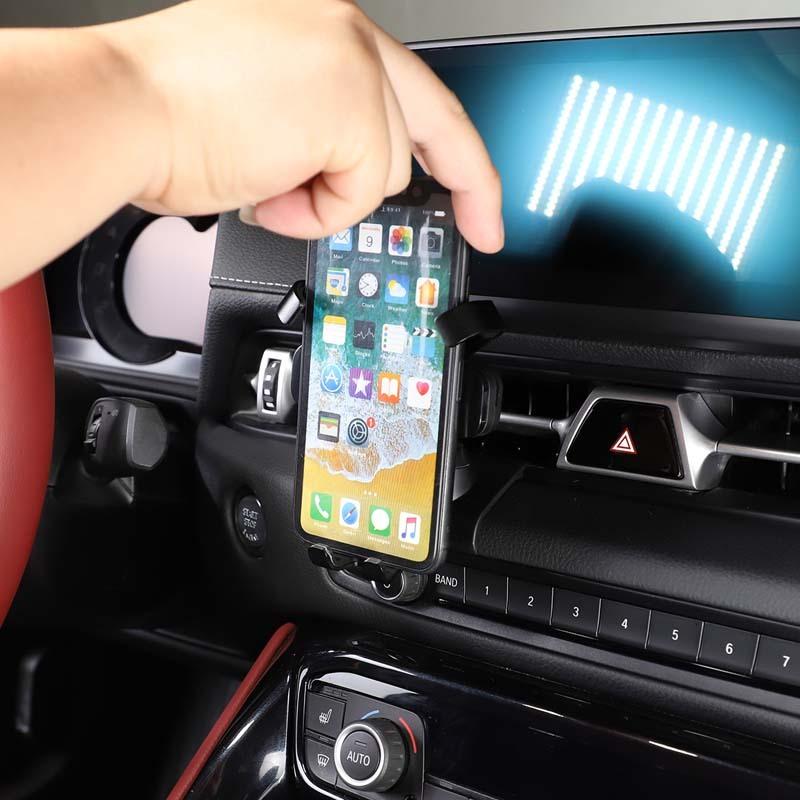 Car Accessories for Toyota GR Supra MK5 A90 -2025 ABS Black Car Dashboard Air Outlet Phone Holder Interior